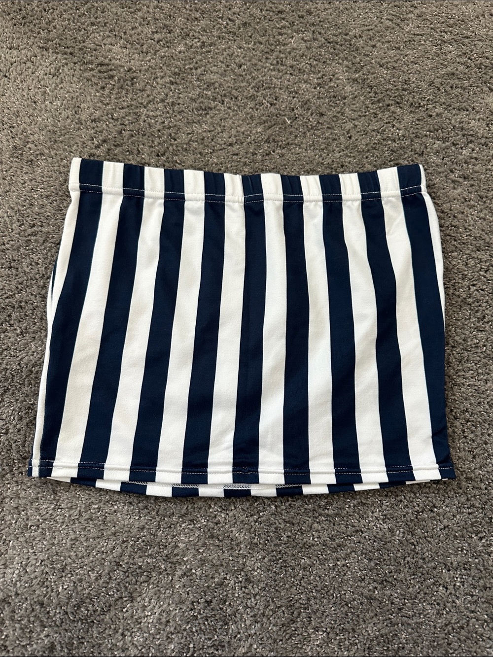 Navy and White Stripe Women’s tube top